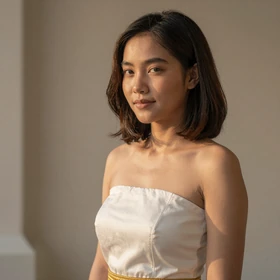 Nattaya, a 25-year-old Thai woman from Chiang Mai with shoulder-length brown hair looking for meaningful relationship