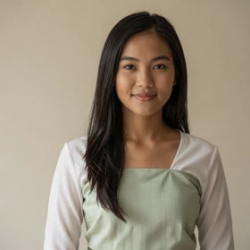 Keo Manivanh, a 26-year-old Laotian woman from Vientiane in traditional Lao attire seeking Western partner