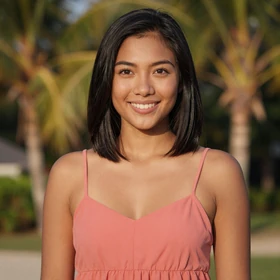 Angelica, a 24-year-old Filipino woman from Cebu City with black hair and cheerful expression looking for marriage