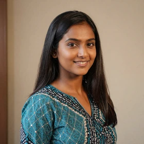 Dilani, a 26-year-old Sri Lankan woman from Colombo wearing batik dress seeking Western husband