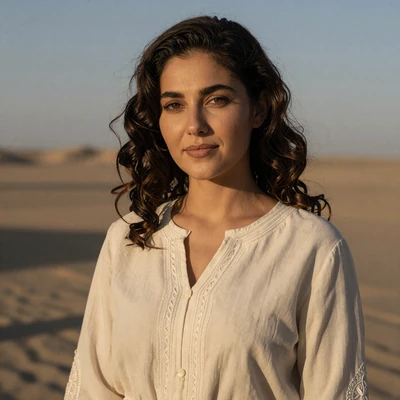 Mahri, a 29-year-old Turkmen woman from Türkmenabat with elegant style
