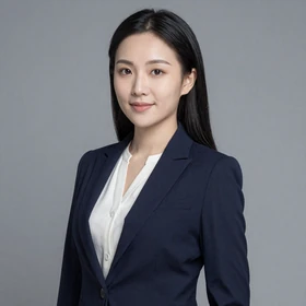 Amanda Tan, a 28-year-old Singaporean Chinese professional woman with long black hair and confident smile seeking Western partner