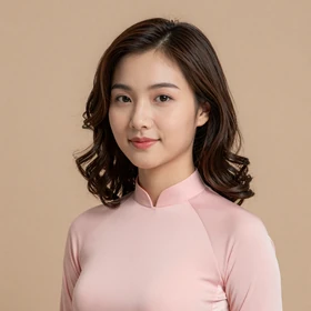 Ngoc Mai, a 24-year-old Vietnamese woman from Hanoi in traditional ao dai dress looking for meaningful relationship