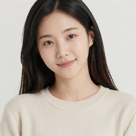 Jiwon, a 27-year-old Korean woman from Seoul with long black hair and K-beauty natural makeup seeking Western partner