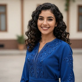 Nodira, a 25-year-old Uzbek woman from Fergana with bright smile seeking Western husband for marriage