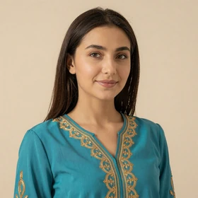 Dilnoza, a 26-year-old Uzbek woman from Tashkent wearing traditional Atlas silk dress seeking Western husband