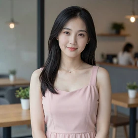 Xin-Yi, a 26-year-old Taiwanese woman from New Taipei with gentle features and traditional values seeking Western partner