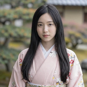 Haruka, a 24-year-old Japanese woman from Kyoto wearing traditional-inspired attire seeking American husband